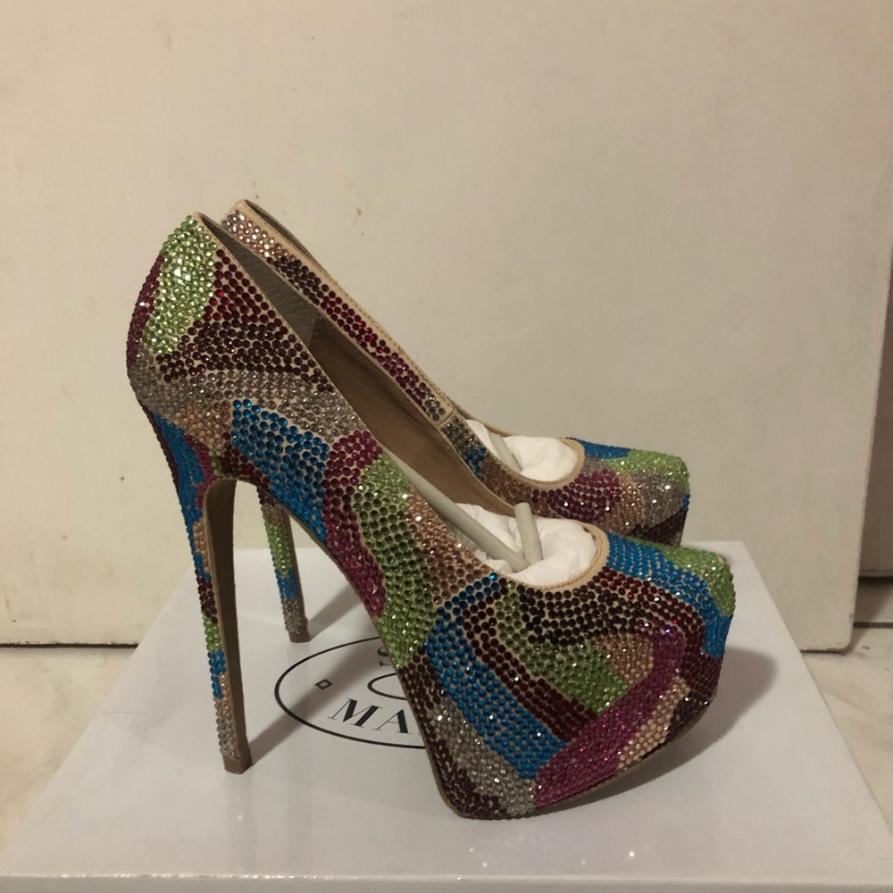 Multi colored platform pumps - Picture 2 of 6
